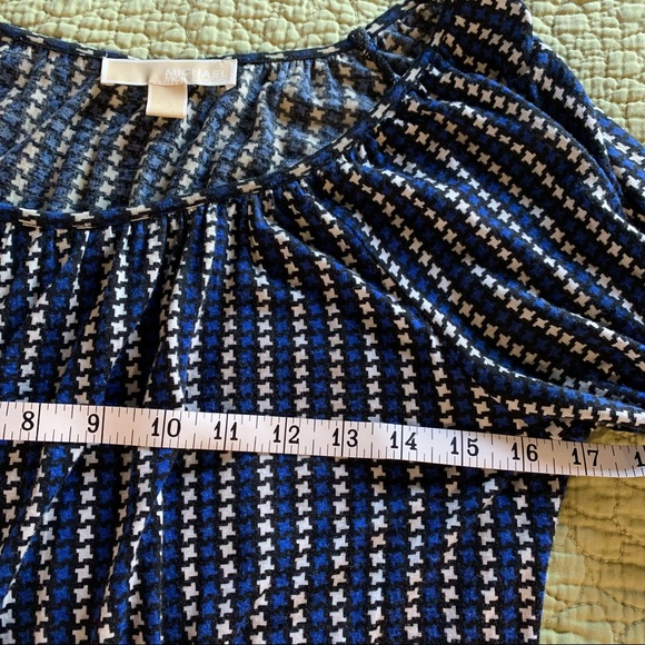 Michael Kors 3/4 Sleeve Wide Neck Blouse Small Petite - Picture 6 of 12